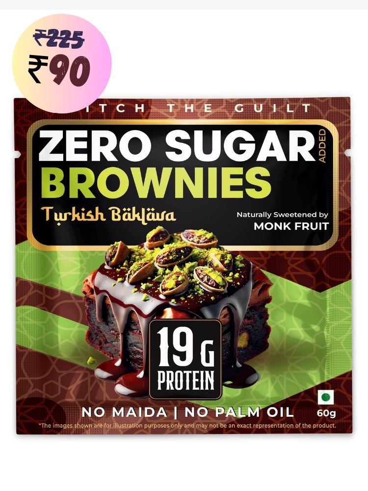 Turkish Baklava Protein Brownie • 19g Protein • Sugar Free & High Protein • Low Net Carbs - 60g