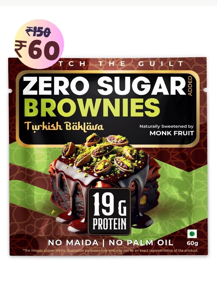 Turkish Baklava Protein Brownie • 19g Protein • Sugar Free & High Protein • Low Net Carbs - 60g