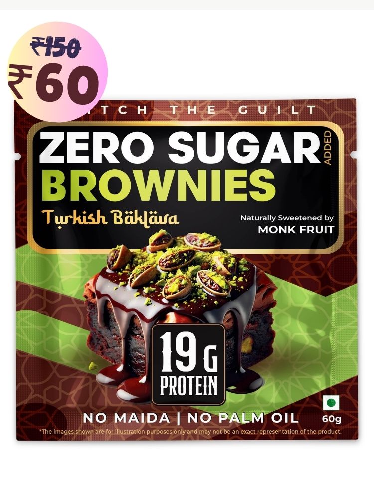Turkish Baklava Protein Brownie • 19g Protein • Sugar Free & High Protein • Low Net Carbs - 60g