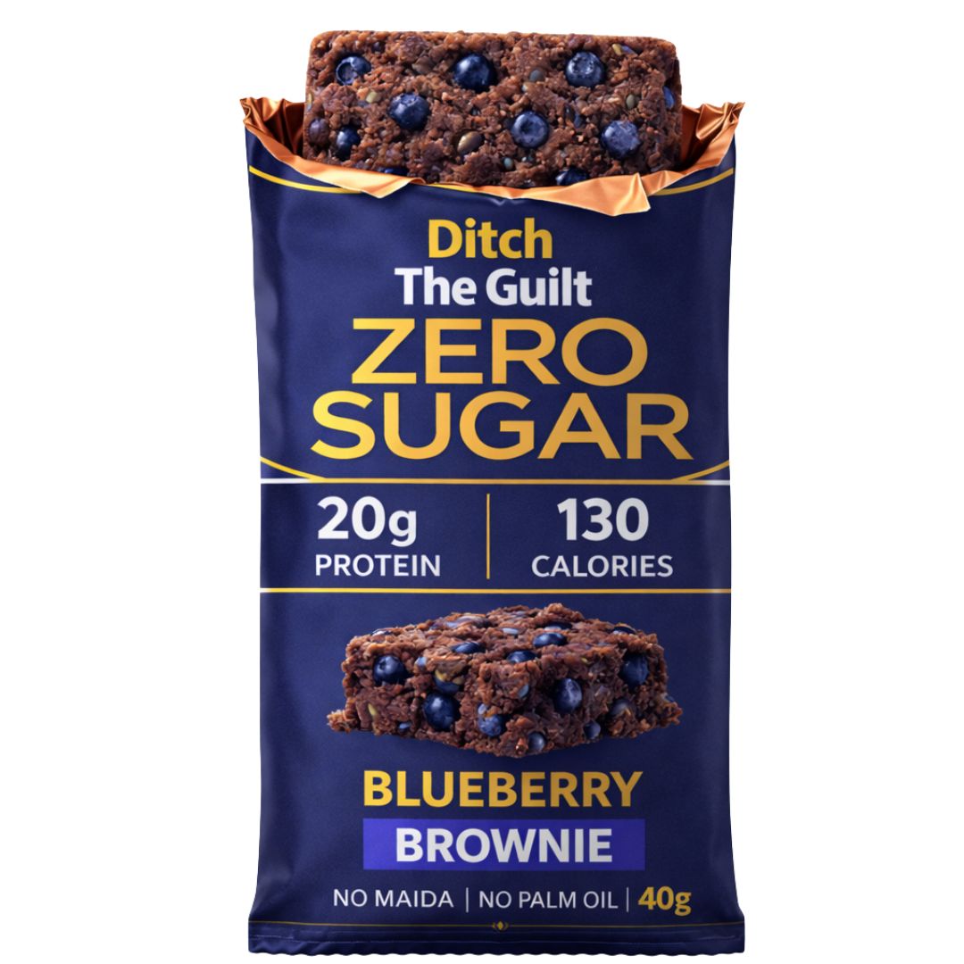 Blueberry • 20g Protein • Sugar Free High Protein Brownies • 40g
