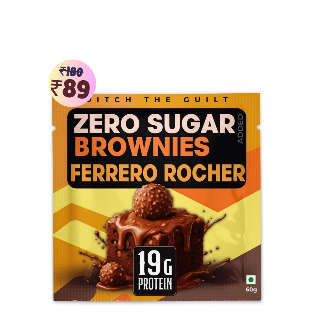 Ferrero Rocher Protein Brownie • 19g Protein • Sugar Free & High Protein • Low Net Carbs • 60g