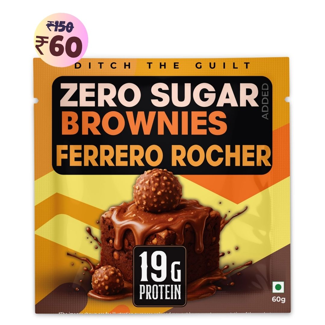 Ferrero Rocher Protein Brownie • 19g Protein • Sugar Free & High Protein • Low Net Carbs • 60g