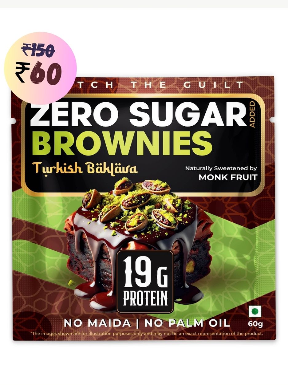 Turkish Baklava Protein Brownie  Protein Brownie • 19g Protein • Sugar Free & High Protein • Low Net Carbs - 60g