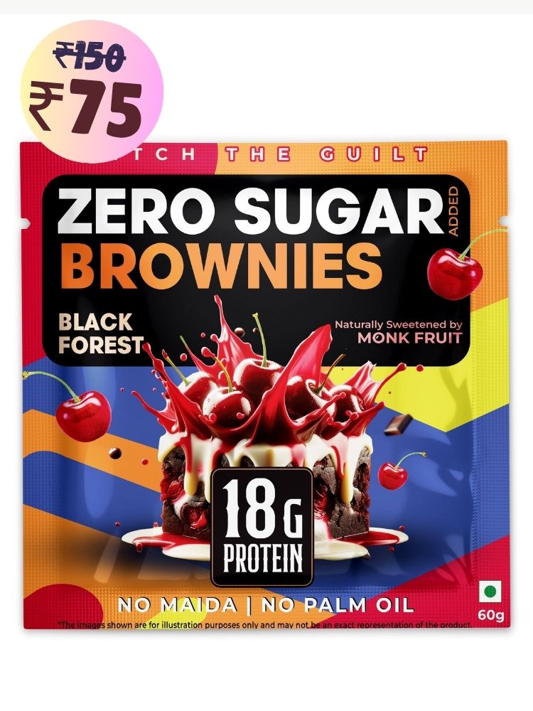Black Forest Protein Brownie • 18g Protein • Sugar Free & High Protein • Low Net Carbs • 60g