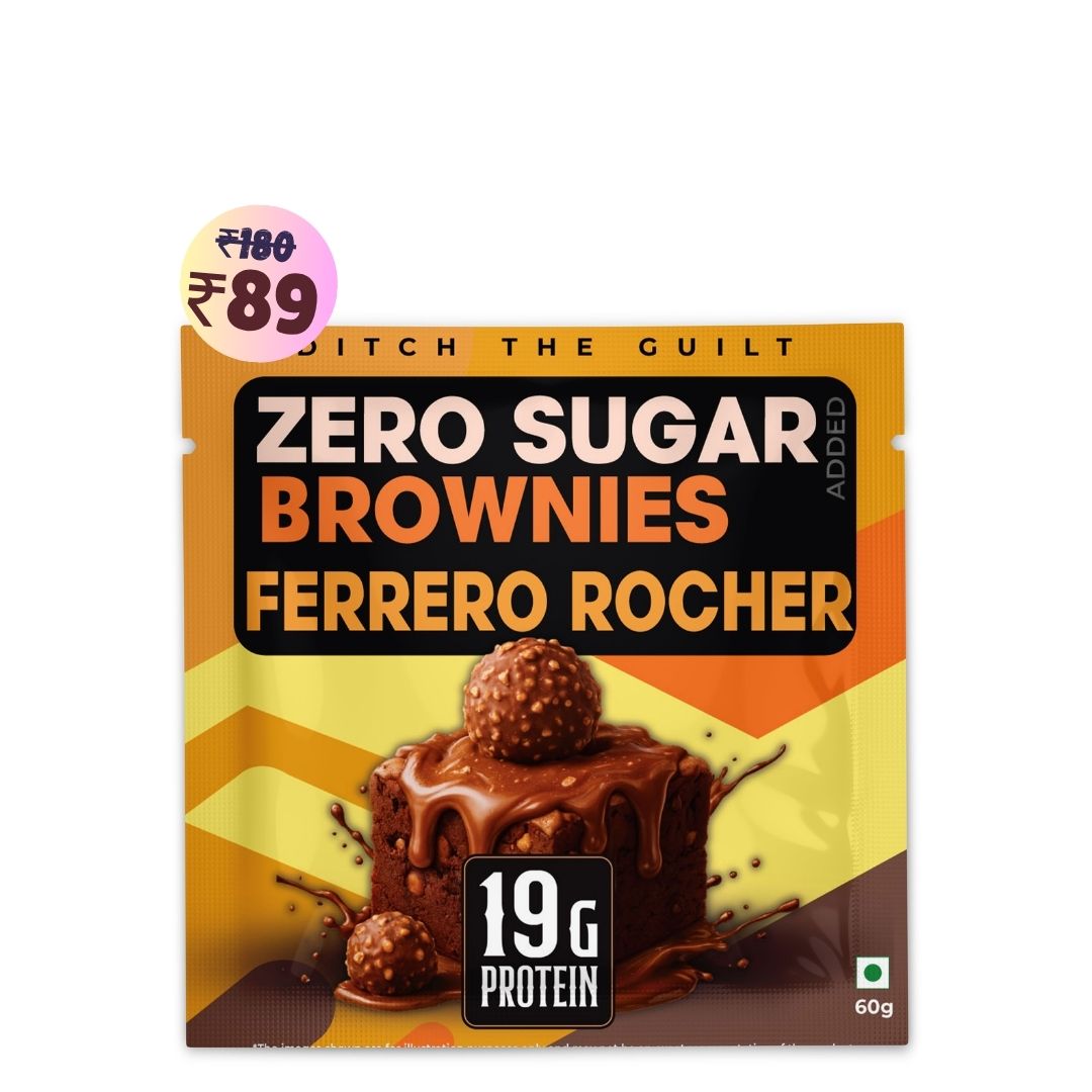 Ferrero Rocher Protein Brownie • 19g Protein • Sugar Free & High Protein • Low Net Carbs • 60g