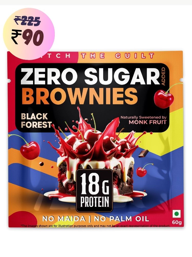 Black Forest Protein Brownie • 18g Protein • Sugar Free & High Protein • Low Net Carbs • 60g