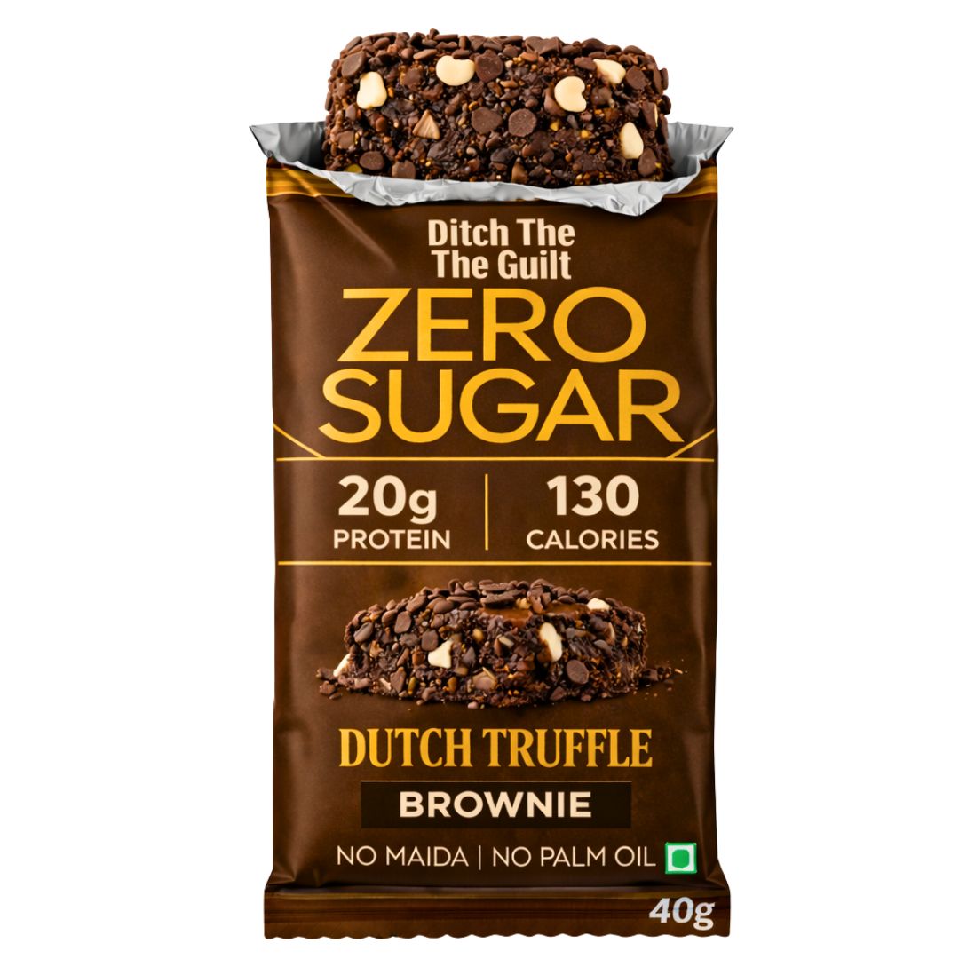 Dutch Truffle • 20g Protein • Sugar Free High Protein Brownies • 40g