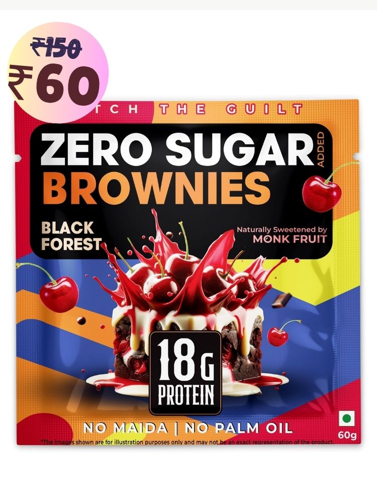 Black Forest Protein Brownie • 18g Protein • Sugar Free & High Protein • Low Net Carbs • 60g