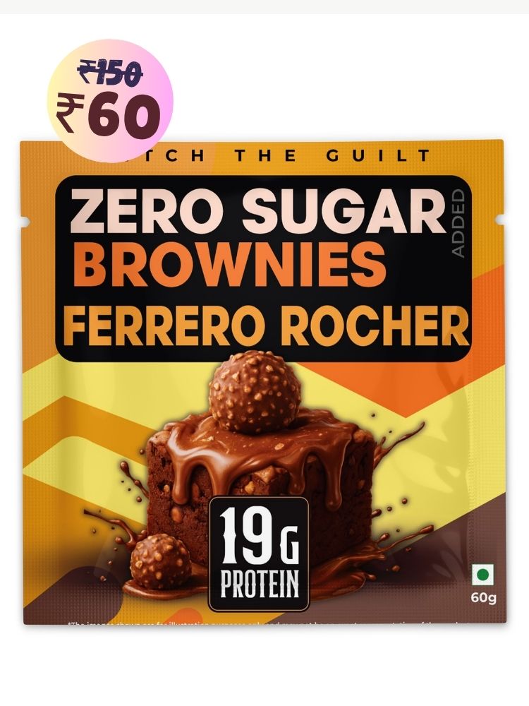 Ferrero Rocher Protein Brownie • 19g Protein • Sugar Free & High Protein • Low Net Carbs • 60g