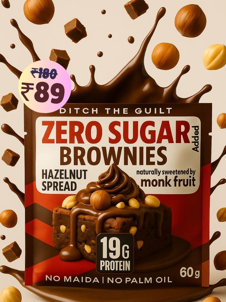 Hazelnut Spread Protein Brownie • 19g Protein • Sugar Free & High Protein • Low Net Carbs - 60g