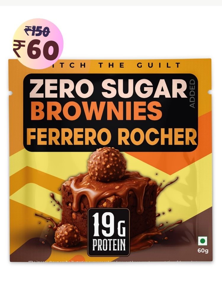 Ferrero Rocher Protein Brownie • 19g Protein • Sugar Free & High Protein • Low Net Carbs • 60g