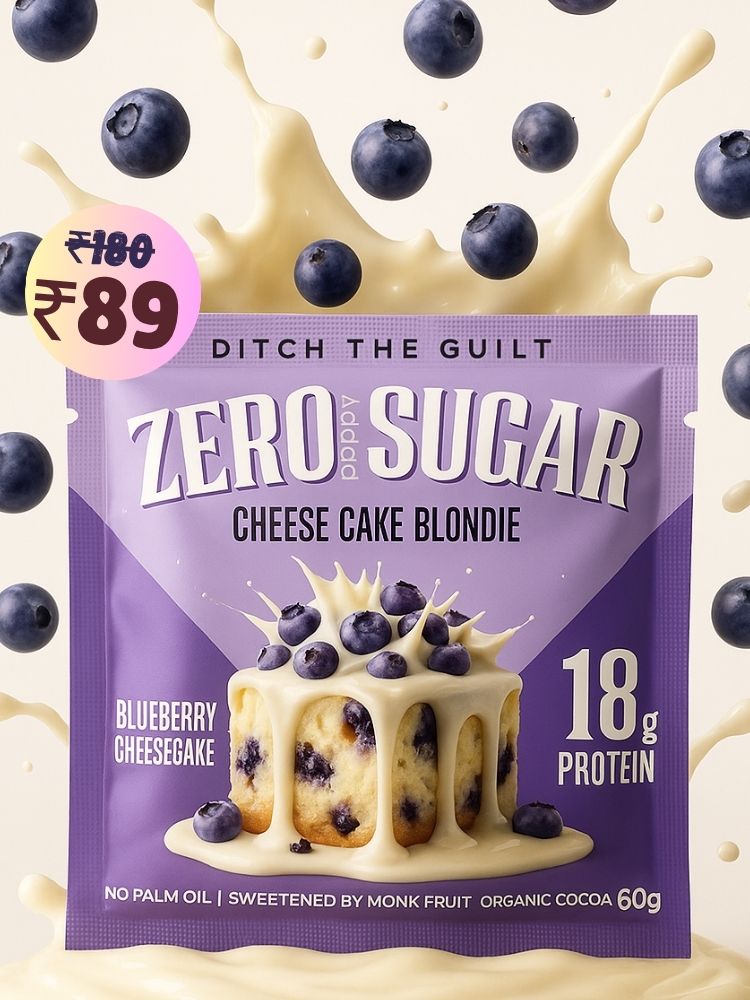 Blueberry Cheese Cake Protein Brownie • 18g Protein • Sugar Free & High Protein • Low Net Carbs - 60g