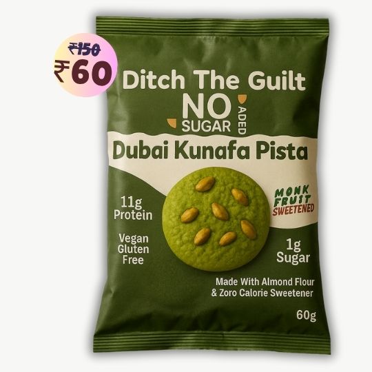 Dubai Kunafa Pista Cookie • 11g Protein • Zero Sugar • Made With Almond Flour • 60g