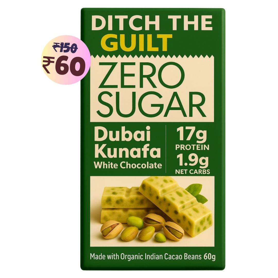 Dubai Kunafa Cheese Cake • 17g protein • Sugar Free Dark Chocolate • 40g bar