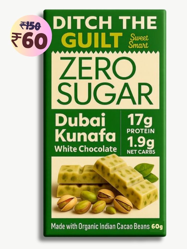Dubai Kunafa Cheese Cake • 17g Protein • Sugar Free White Chocolate • 60g