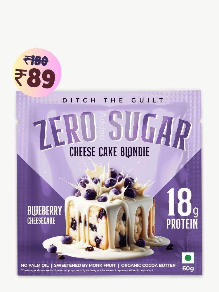 Blueberry Cheese Cake Protein Brownie • 18g Protein • Sugar Free & High Protein • Low Net Carbs - 60g
