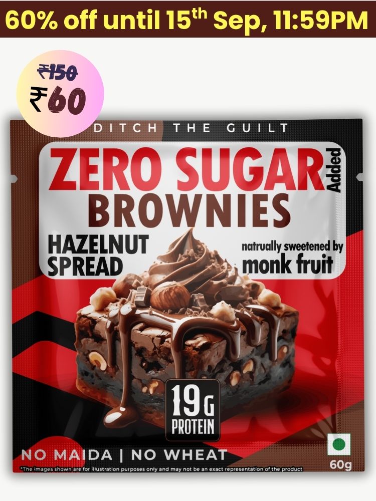 Hazelnut Spread Protein Brownie • 19g Protein • Sugar Free & High Protein • Low Net Carbs - 60g
