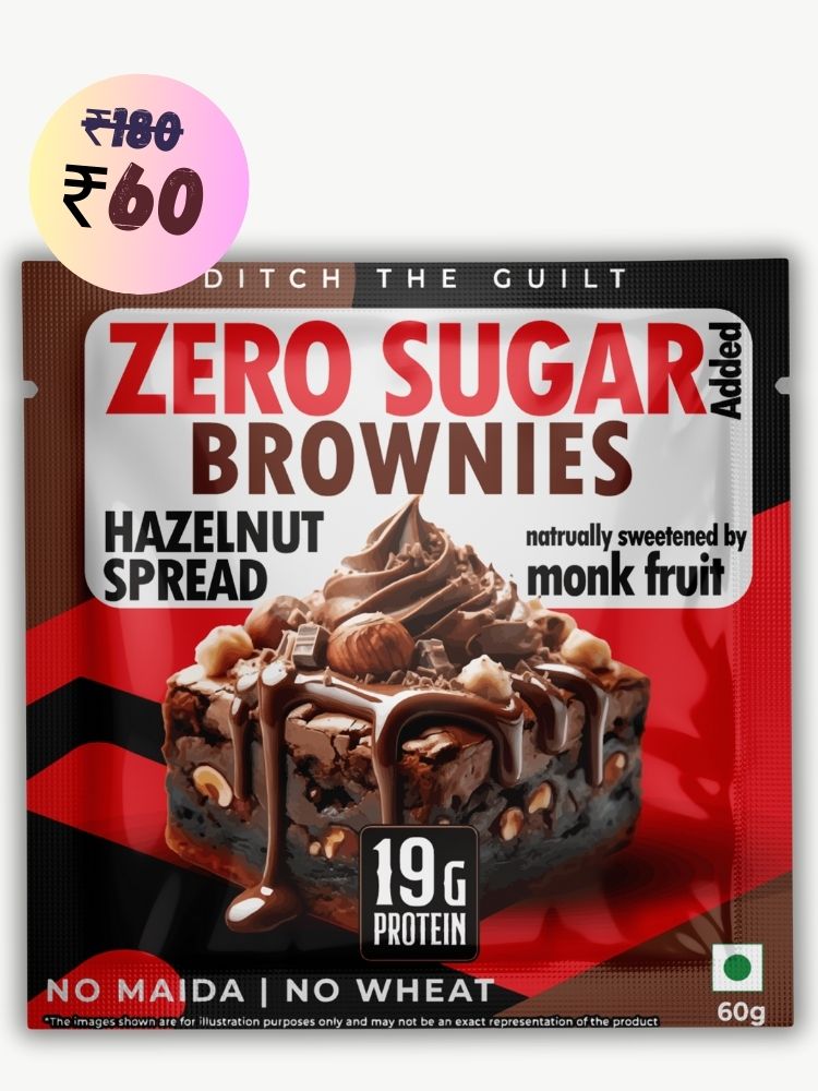 Hazelnut Spread Protein Brownie • 19g Protein • Sugar Free & High Protein • Low Net Carbs - 60g