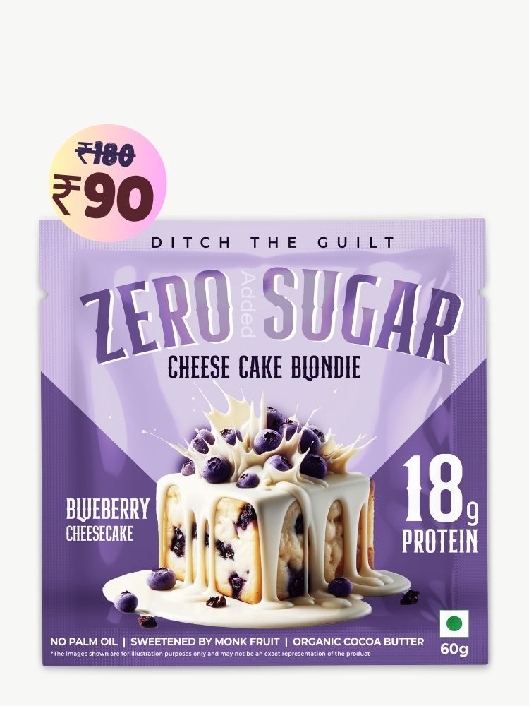 Blueberry Cheese Cake Protein Brownie • 18g Protein • Sugar Free & High Protein • Low Net Carbs - 60g
