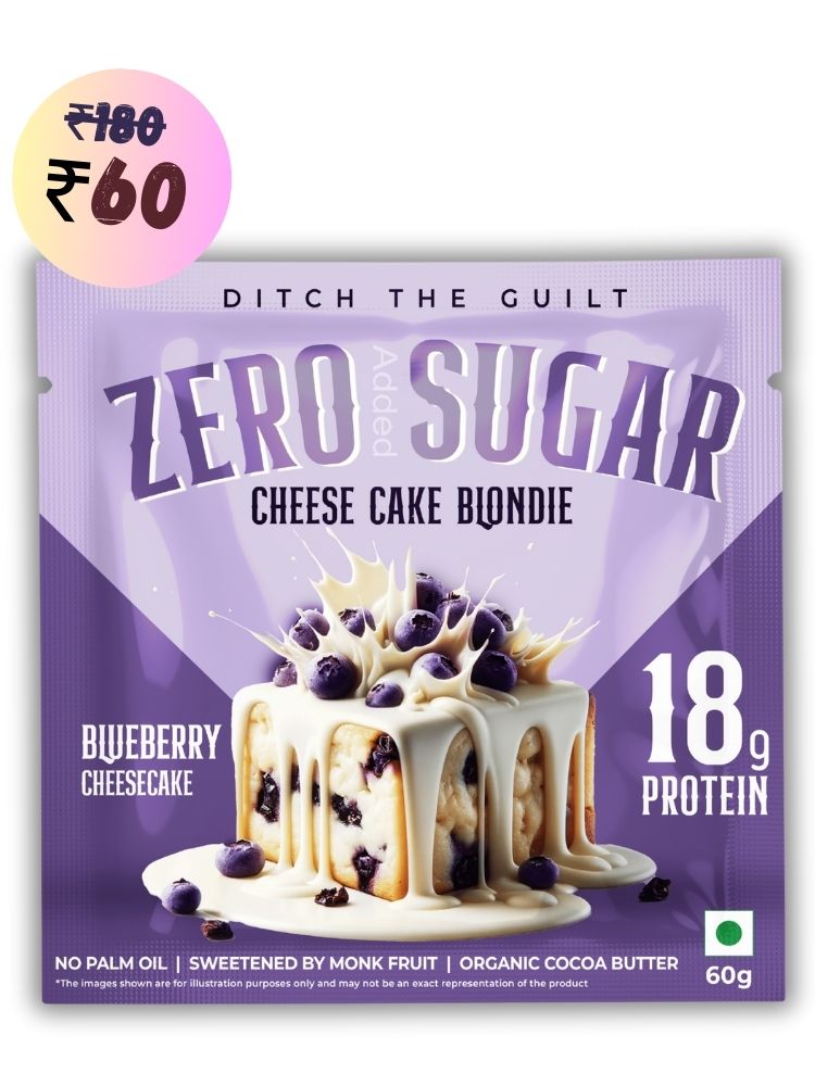 Blueberry Cheese Cake Protein Brownie • 18g Protein • Sugar Free & High Protein • Low Net Carbs - 60g