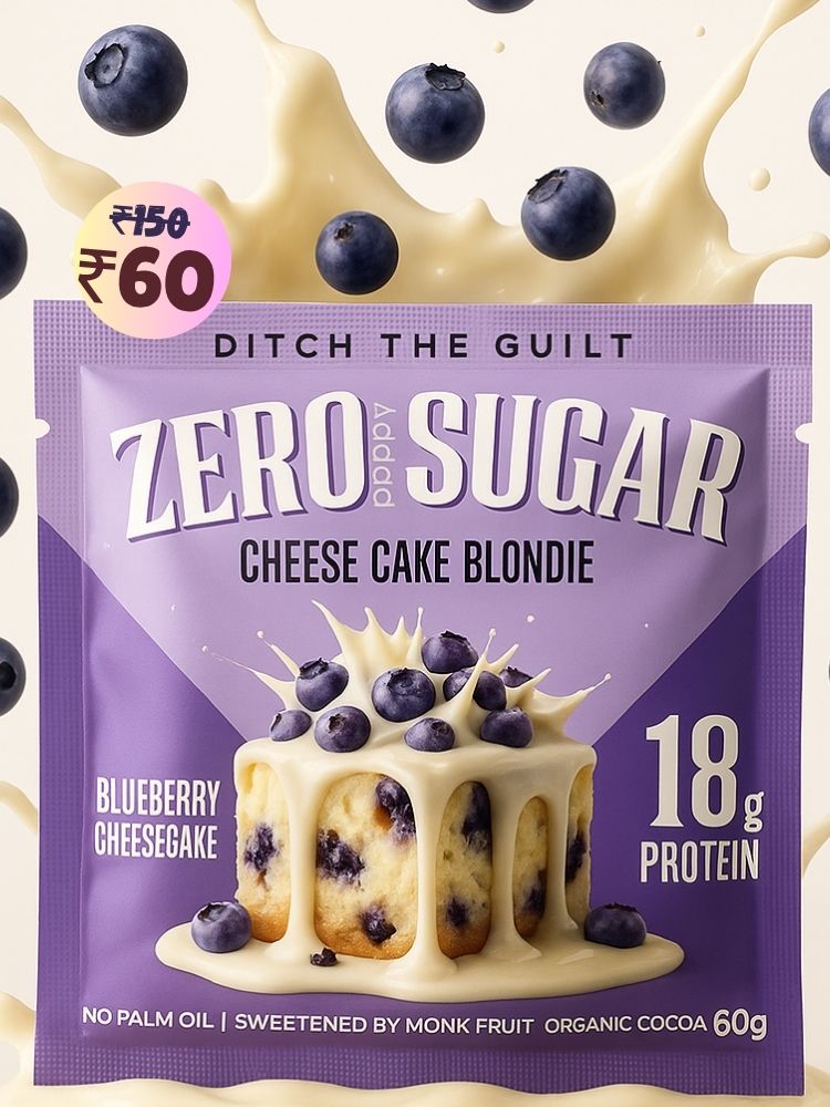 Blueberry Cheese Cake Protein Brownie • 18g Protein • Sugar Free & High Protein • Low Net Carbs - 60g