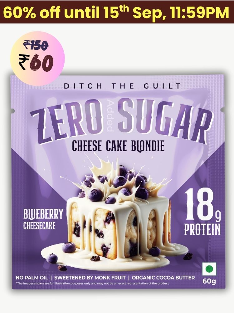 Blueberry Cheese Cake Protein Brownie • 18g Protein • Sugar Free & High Protein • Low Net Carbs - 60g