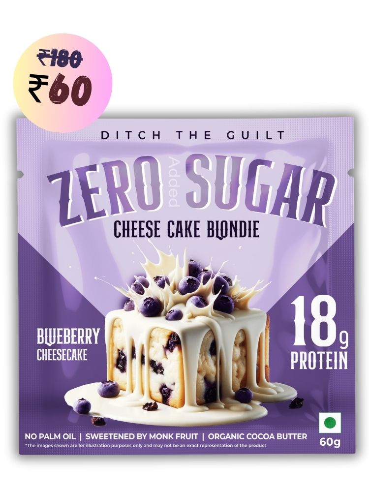 Blueberry Cheese Cake Protein Brownie • 18g Protein • Sugar Free & High Protein • Low Net Carbs - 60g