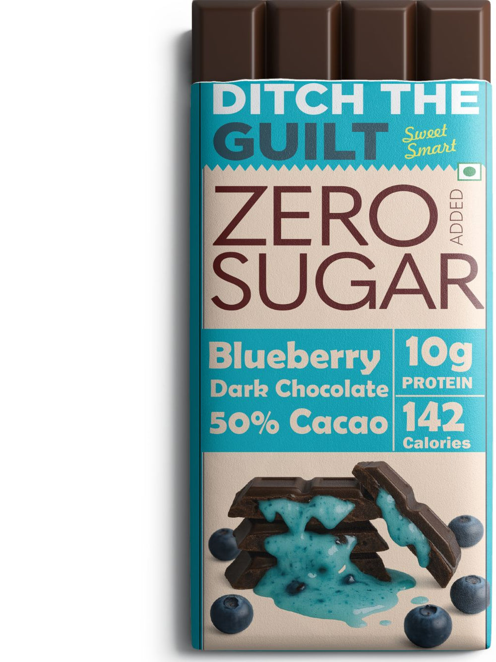 Blueberry I Sugar Free Dark Protein Chocolate I 10g Protein I 142 Calories - 40g