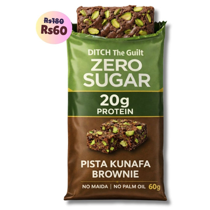 Dubai Pista Kunafa • 20g Protein • Sugar Free High Protein Brownie • 60g
