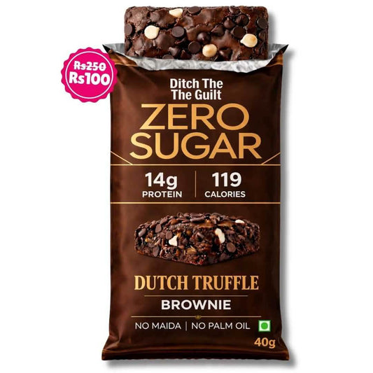 Dutch Truffle • 14g Protein • Sugar Free High Protein Brownies • 40g