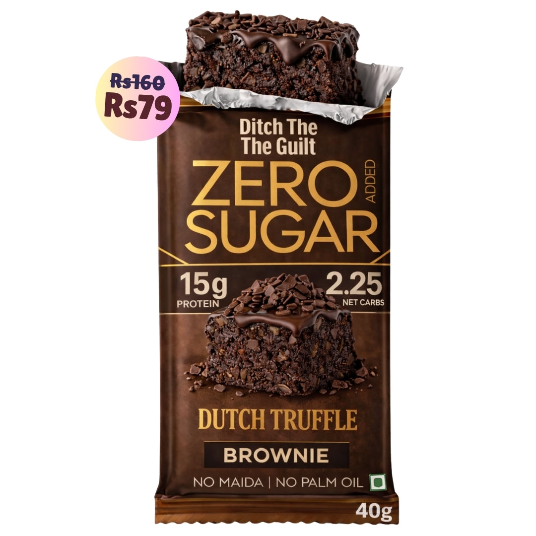 Dutch Truffle Protein Brownie • 15g Protein • Sugar Free High Protein Brownies • 40g