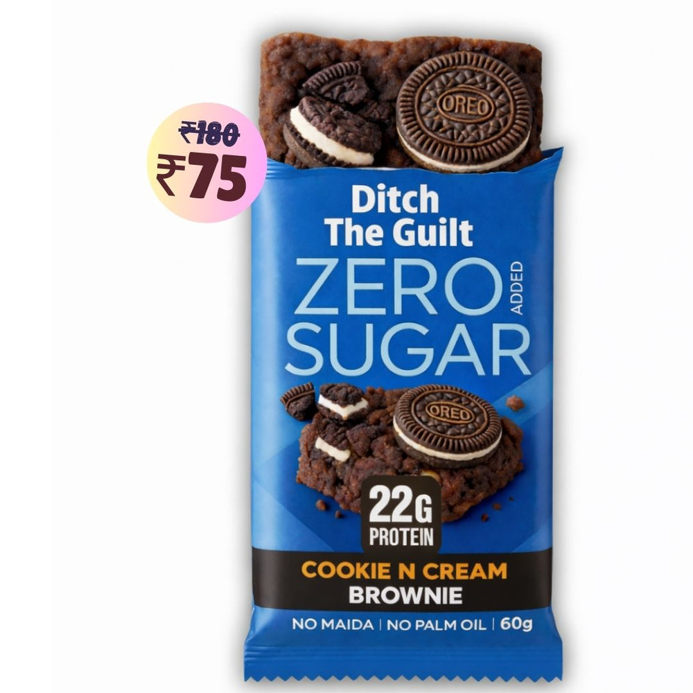 Oreo Crumble Cookie and Cream Protein Brownie • 22g Protein • Sugar Free & High Protein - 60g