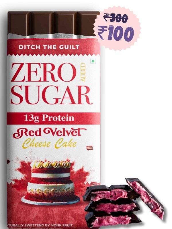 Red Velvet Cream Cheese Cake - Sugar Free Protein Chocolate - Center Filled - High Protein - 40g - My Store