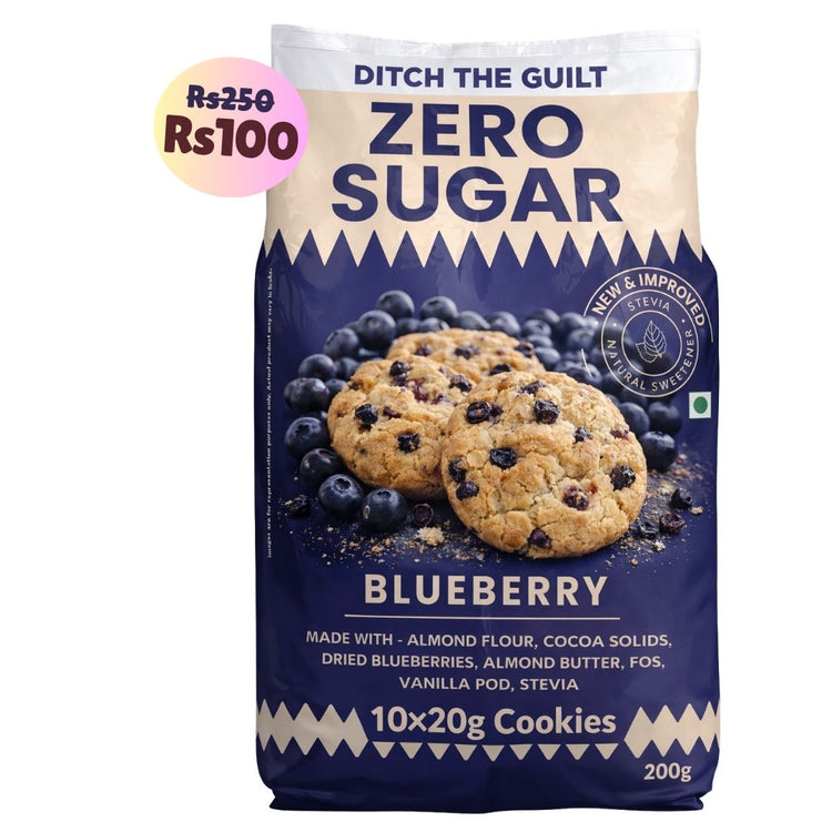 Blueberry Cookies • Sugar-Free Almond Flour Cookies • 200g (10x20g Cookies)