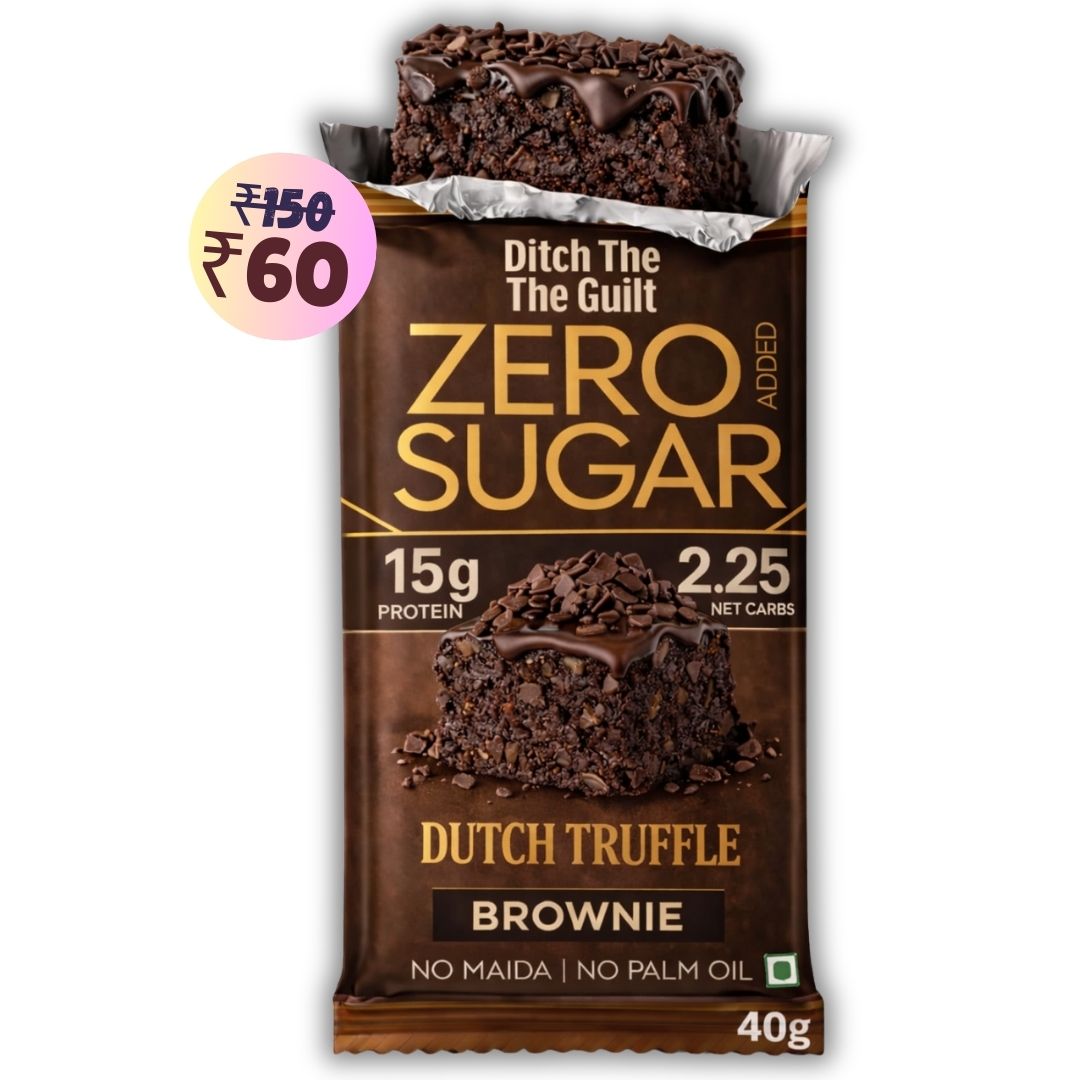 Dutch Truffle Protein Brownie • 15g Protein • Sugar Free High Protein Brownies • 40g