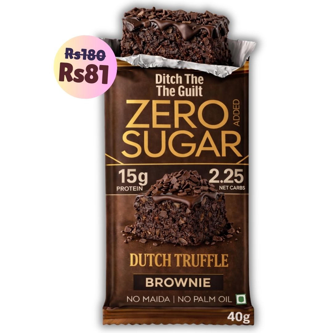 Dutch Truffle Protein Brownie • 15g Protein • Sugar Free High Protein Brownies • 40g