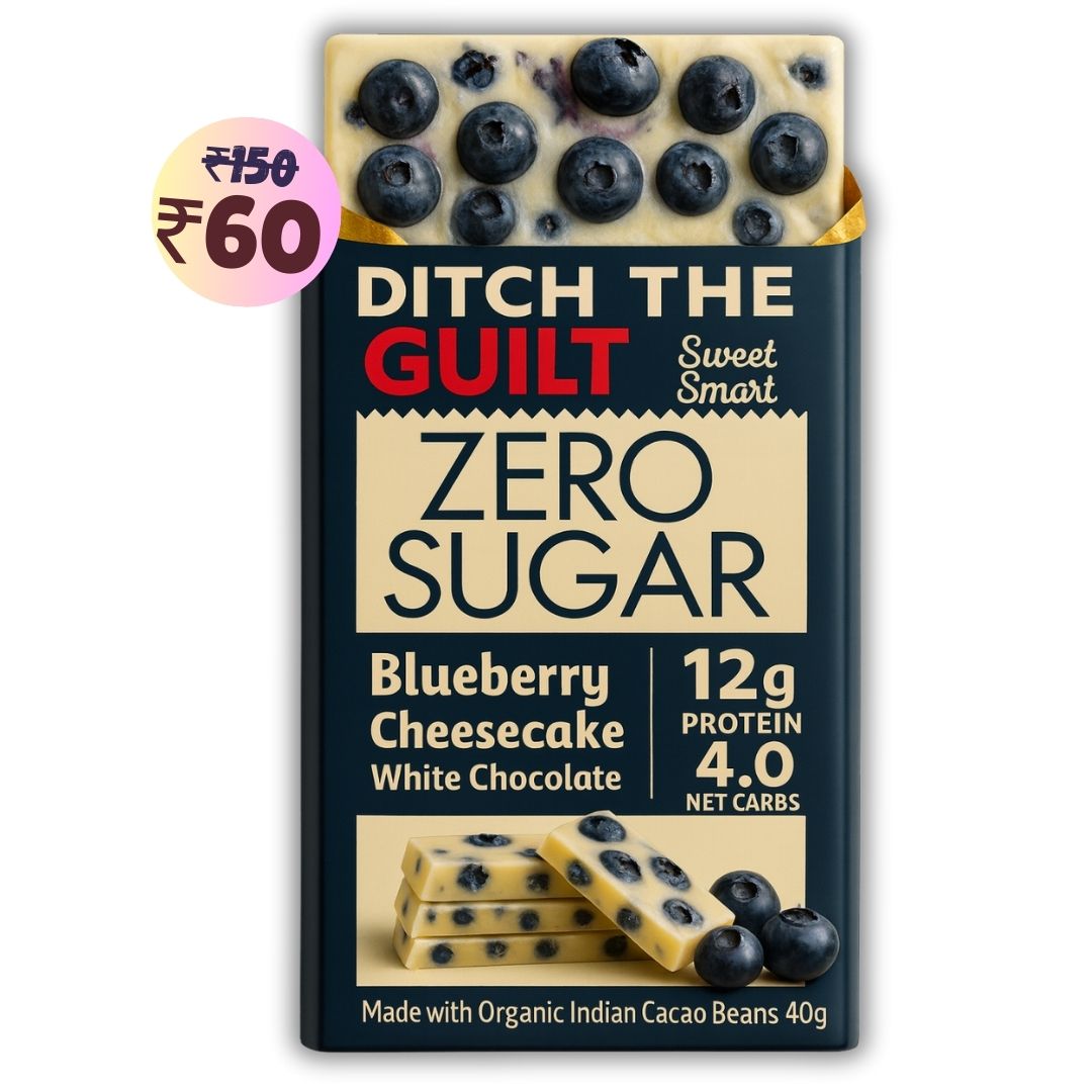 Blueberry Cheese Cake • 12g Protein • Sugar Free Dark Chocolate • 40g bar