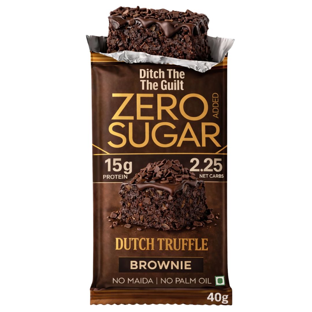 Dutch Truffle Protein Brownie • 15g Protein • Sugar Free High Protein Brownies • 40g