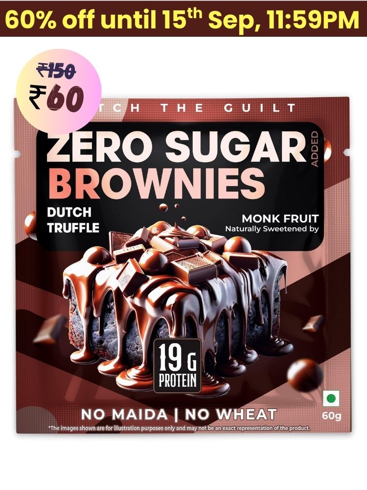 Dutch Truffle Chocolate Protein Brownie • 19g Protein • Sugar Free & High Protein • Low Net Carbs • 60g