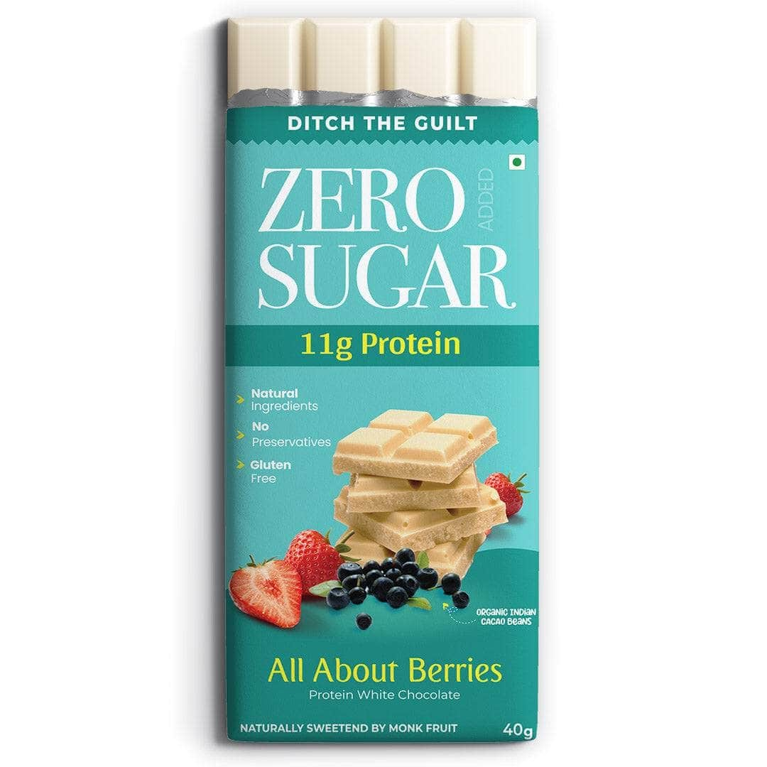 All about berries - White Protein Chocolate - High Protein - Sugar Free -  40g