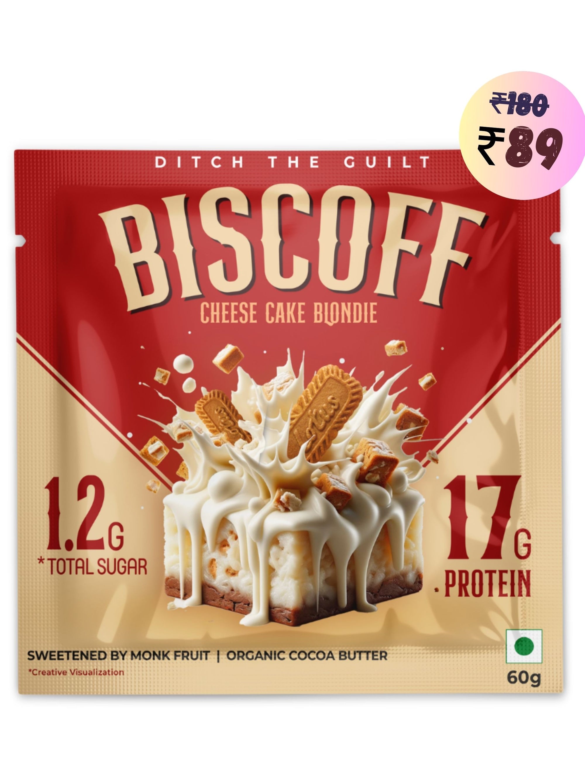 Biscoff I Protein Brownies I  Zero Sugar Added I 17g Protein I 1.2g Natural Sugar - 60g
