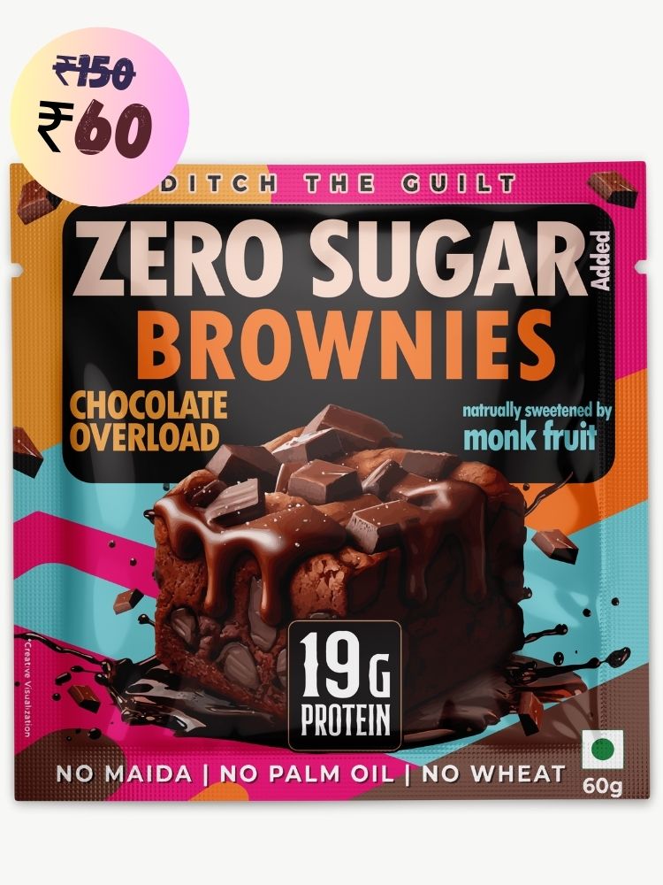 Chocolate Overload  Protein Brownie • 19g Protein • Sugar Free & High Protein • Low Net Carbs - 60g