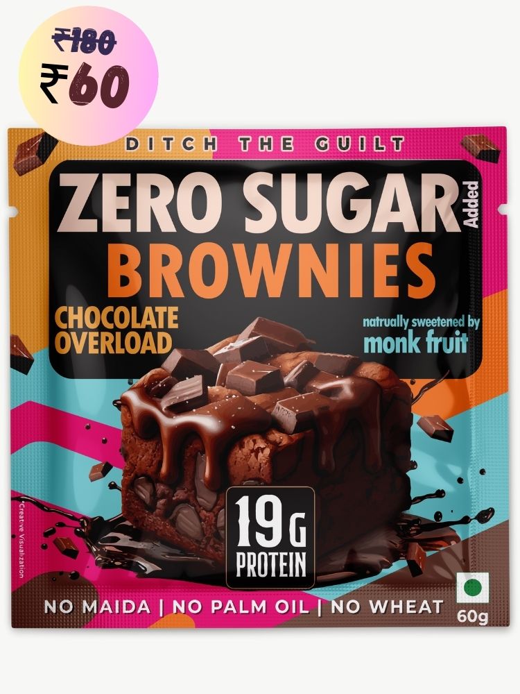 Chocolate Overload  Protein Brownie • 19g Protein • Sugar Free & High Protein • Low Net Carbs - 60g