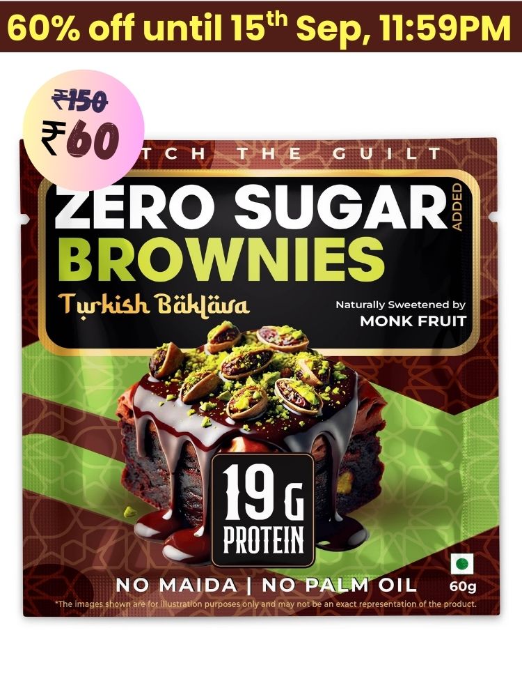 Turkish Baklava Protein Brownie • 19g Protein • Sugar Free & High Protein • Low Net Carbs - 60g