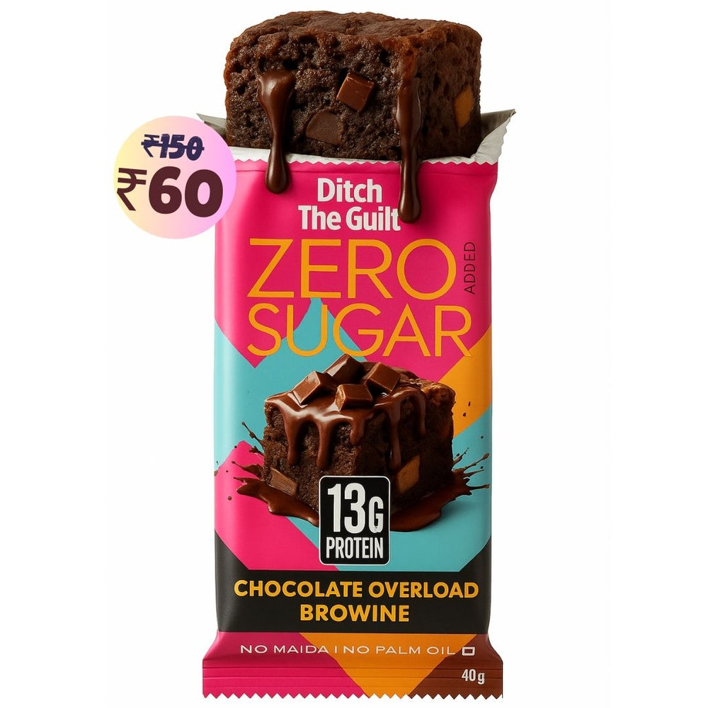 Chocolate Over Load Protein Brownie • 13g Protein • Sugar Free & High Protein • 40g