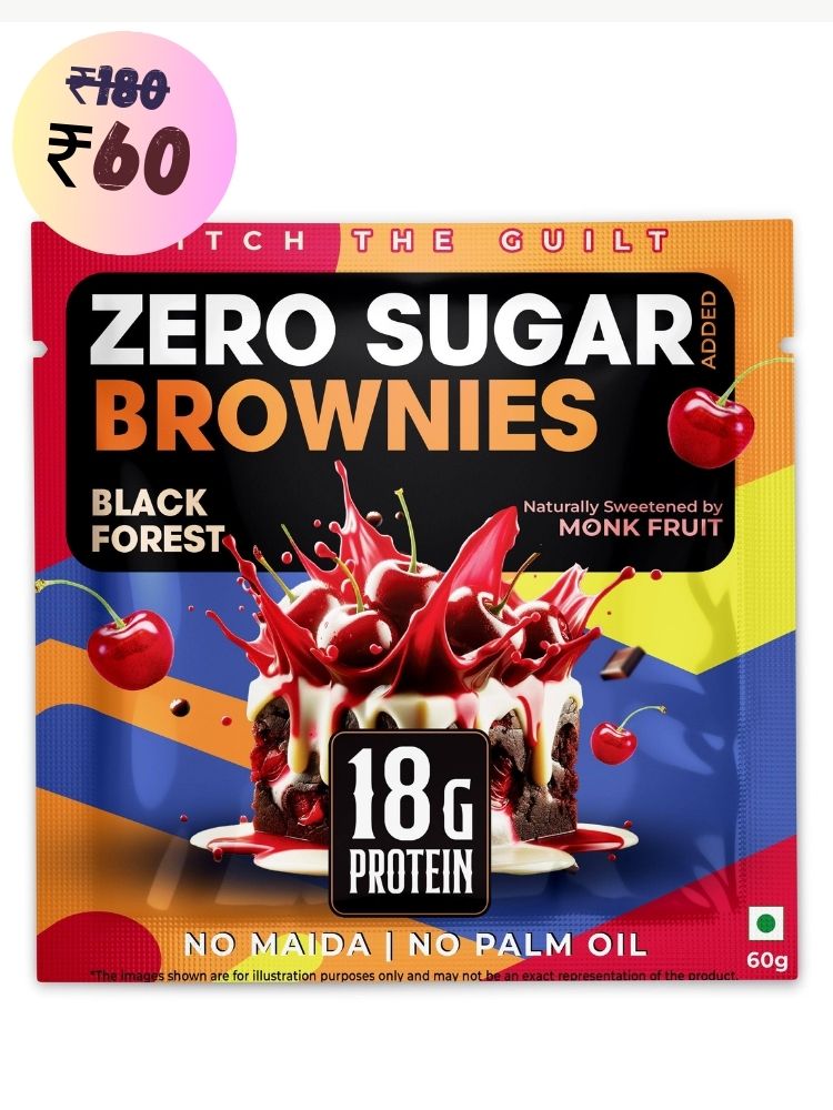 Black Forest Protein Brownie • 18g Protein • Sugar Free & High Protein • Low Net Carbs • 60g