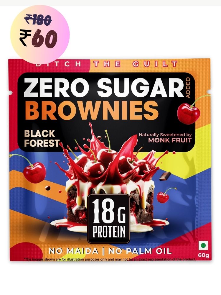 Black Forest Protein Brownie • 18g Protein • Sugar Free & High Protein • Low Net Carbs • 60g