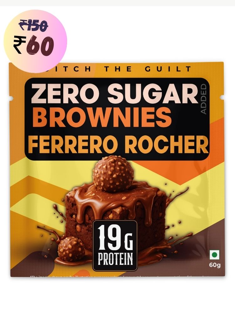 Ferrero Rocher Protein Brownie • 19g Protein • Sugar Free & High Protein • Low Net Carbs • 60g