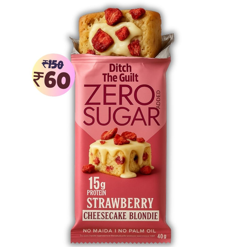 Strawberry Cheesecake Protein Brownie • 15g Protein • Sugar Free & High Protein • Low Net Carbs • 40g