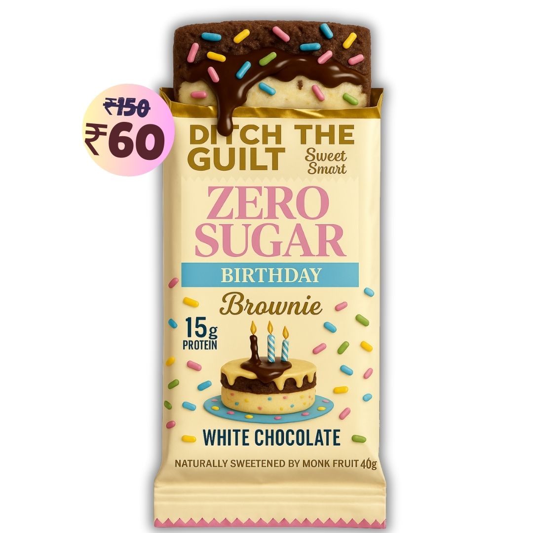 Birthday Cheesecake Protein Brownie • 15g Protein • Sugar Free & High Protein • Low Net Carbs • 40g
